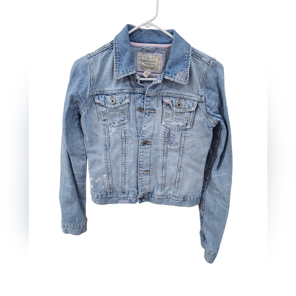 Abercrombie Vintage Denim Girls Jacket size Large - Picture 2 of 12